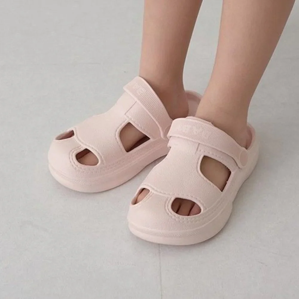 Baby | Pink Kids PVC Rubber Slippers | Size 2